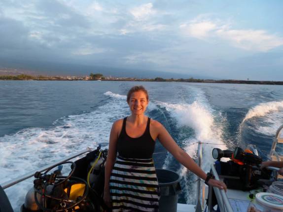 A caminho do nosso mergulho com as arraias manta, em Kona, na Big Island, no Havaí